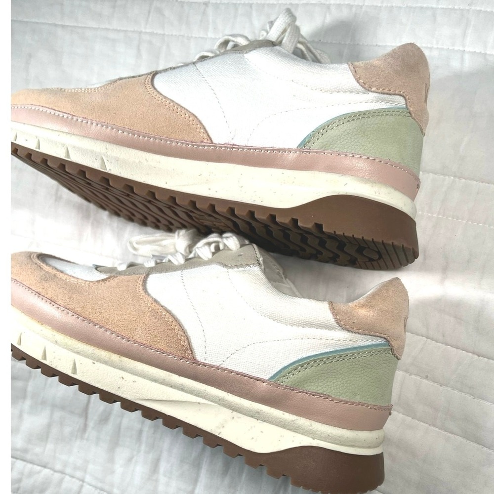 Madewell Colorblock Sneakers Women 9 Neutral Casual‎ Everyday Lace Up Shoes - Picture 9 of 13